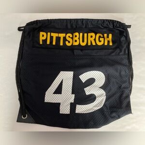 Pittsburgh Steelers #43 Polamalu Soft Backpack, Black/Gold